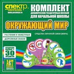 Комплект динамических раздаточных пособий - Окружающий мир (веера). Животные и растения, дорожные знаки. - «globural.ru» - Саяногорск