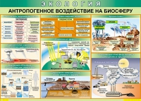 Таблица Антропогенное воздействие на биосферу 1000*700 винил - «globural.ru» - Саяногорск