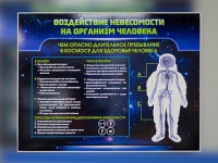 Стенд "Воздействие невесомости на организм человека" - «globural.ru» - Саяногорск