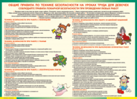 Правила безопасности на уроках труда для девочек 1000*1400 винил	 - «globural.ru» - Саяногорск