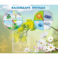 Стенд "Календарь погоды" с 2 карманами - «globural.ru» - Саяногорск
