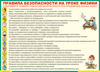 Таблица Правила безопасности на уроке физики 1000*1400 винил	 - «globural.ru» - Саяногорск