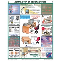 Плакаты "Компьютер и безопасность" (2 листа, размер 450х600) - «globural.ru» - Саяногорск