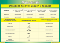 Таблица Сравнение понятий изомер и гомолог 1000*1400 винил - «globural.ru» - Саяногорск