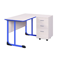 Стол учителя с тумбой с полиуретановой кромкой  - «globural.ru» - Саяногорск