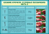 Стенд "Вязание крючком. Условные обозначения. Часть 2" - «globural.ru» - Саяногорск