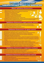 Стенд "Правила выполнения лабораторных работ по биологии" (вариант 2) - «globural.ru» - Саяногорск