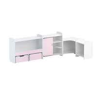 Набор стеллажей для игрушек и пособий "Росток" (белый/зефир) - «globural.ru» - Саяногорск