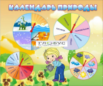 Стенд "Календарь природы" (вариант 1) - «globural.ru» - Саяногорск