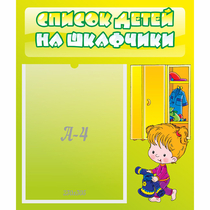 Стенд "Список детей на шкафчики" №5 - «globural.ru» - Саяногорск