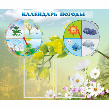 Стенд "Календарь погоды" с 2 карманами - «globural.ru» - Саяногорск