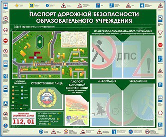 Стенд-уголок "Паспорт дорожной безопасности образовательного учреждения" - «globural.ru» - Саяногорск